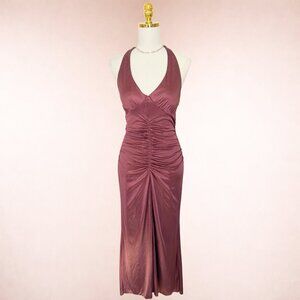 Y2K Vintage Ruby Rox Ruched Halter Maxi Dress